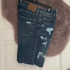 American Eagle Outfitters Blue distressed Denim Jean shorts